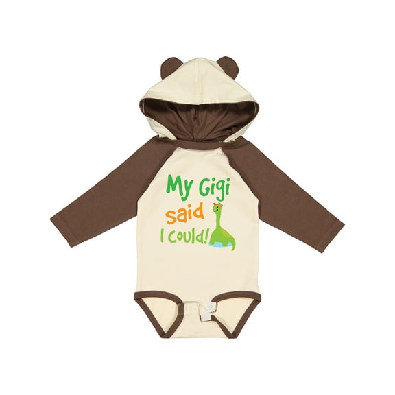 Inktastic My Gigi Said I Could Grandson Dinosaur Boys Long Sleeve Baby Bodysuit