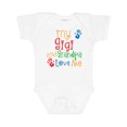 thumbnail image 1 of Inktastic My Gigi and Grandpa Love Me Boys or Girls Baby Bodysuit, 1 of 5