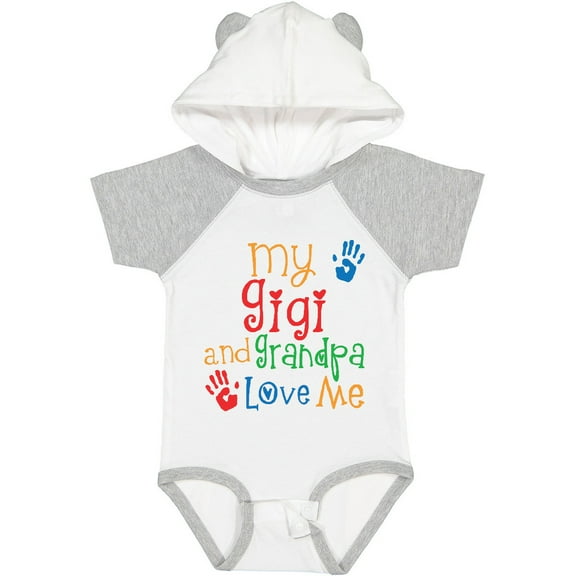 Inktastic My Gigi and Grandpa Love Me Boys or Girls Baby Bodysuit