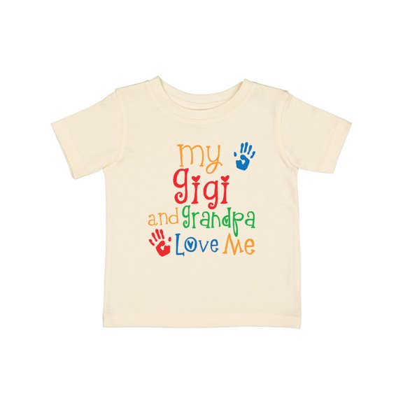 Inktastic My Gigi and Grandpa Love Me Boys or Girls Baby T-Shirt