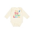 thumbnail image 1 of Inktastic My Gigi and Grandpa Love Me Boys or Girls Long Sleeve Baby Bodysuit, 1 of 5