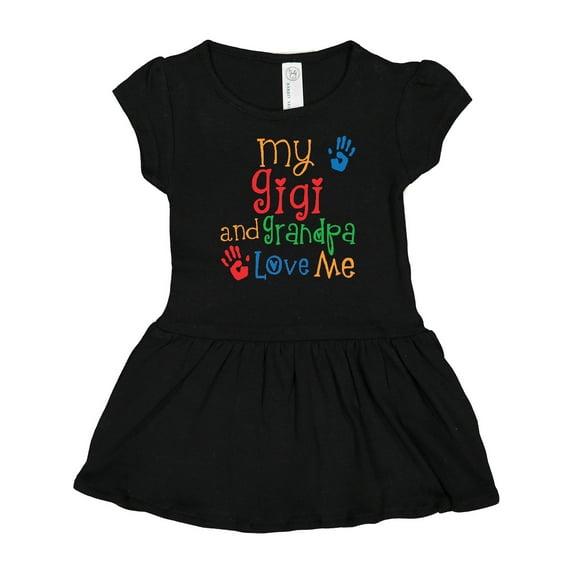 Inktastic My Gigi and Grandpa Love Me Girls Baby Dress