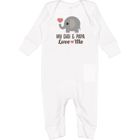 Inktastic My Gigi and Papa Love Me Baby Romper Coveralls