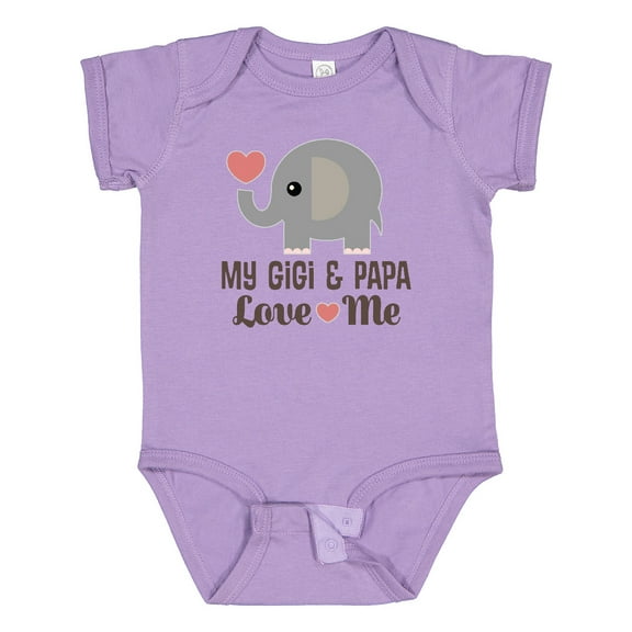 Inktastic My Gigi and Papa Love Me Boys or Girls Baby Bodysuit