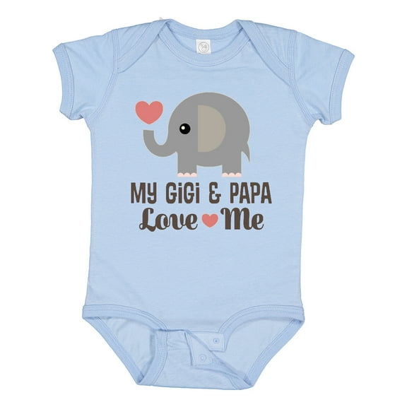 Inktastic My Gigi and Papa Love Me Boys or Girls Baby Bodysuit