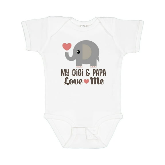 Inktastic My Gigi and Papa Love Me Boys or Girls Baby Bodysuit