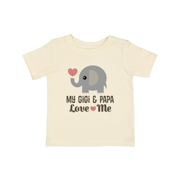 Inktastic My Gigi and Papa Love Me Boys or Girls Baby T-Shirt
