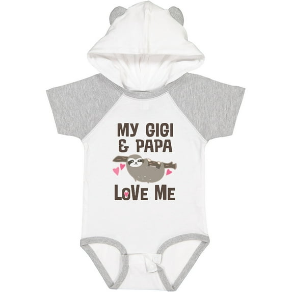 Inktastic My Gigi and Papa Love Me Girls Baby Bodysuit