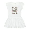 thumbnail image 1 of Inktastic My Gigi and Papa Love Me Girls Baby Dress, 1 of 5