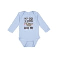thumbnail image 1 of Inktastic My Gigi and Papa Love Me Girls Long Sleeve Baby Bodysuit, 1 of 5