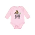 thumbnail image 1 of Inktastic My Gigi and Papa Love Me Granddaughter Girls Long Sleeve Baby Bodysuit, 1 of 5
