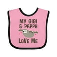 thumbnail image 1 of Inktastic My Gigi and Pappy Love Me Girls Baby Bib, 1 of 4