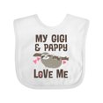 thumbnail image 1 of Inktastic My Gigi and Pappy Love Me Girls Baby Bib, 1 of 4