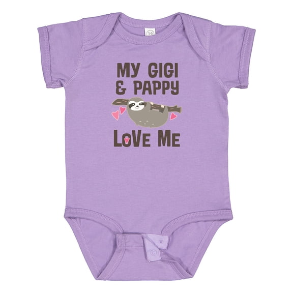 Inktastic My Gigi and Pappy Love Me Girls Baby Bodysuit
