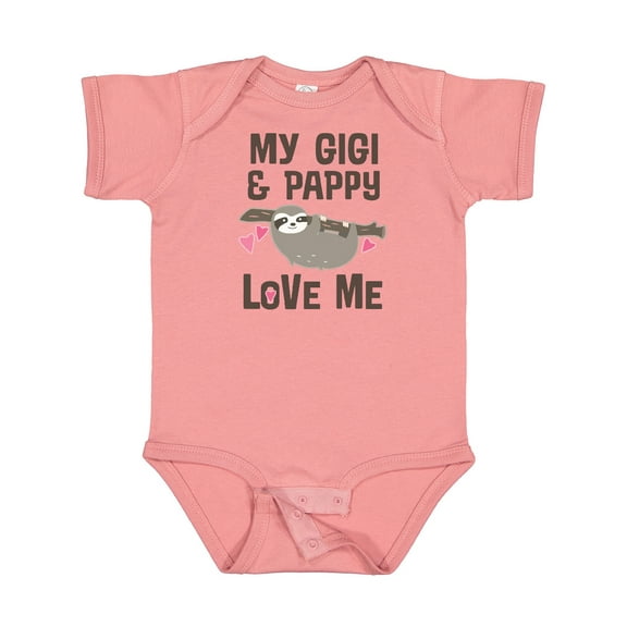Inktastic My Gigi and Pappy Love Me Girls Baby Bodysuit