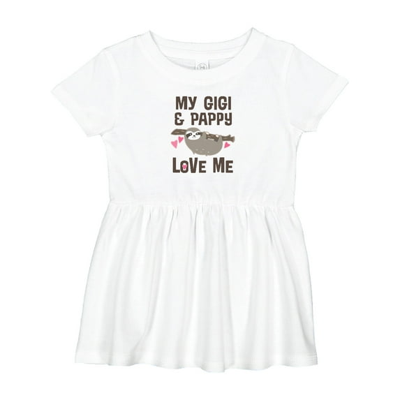 Inktastic My Gigi and Pappy Love Me Girls Baby Dress