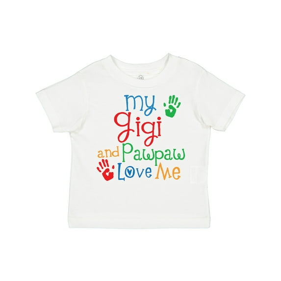 Inktastic My Gigi and Pawpaw Love Me Boys or Girls Toddler T-Shirt