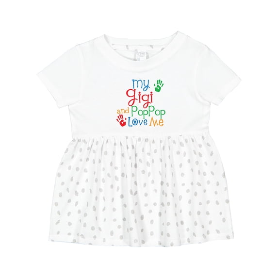 Inktastic My Gigi and Poppop Love Me Girls Baby Dress