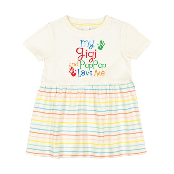 Inktastic My Gigi and Poppop Love Me Girls Baby Dress