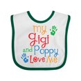 thumbnail image 1 of Inktastic My Gigi and Poppy Love Me Boys or Girls Baby Bib, 1 of 4