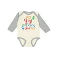 thumbnail image 1 of Inktastic My Gigi and Poppy Love Me Boys or Girls Long Sleeve Baby Bodysuit, 1 of 5