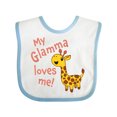 thumbnail image 1 of Inktastic My Glamma Loves Me Cute Giraffe Boys or Girls Baby Bib, 1 of 4
