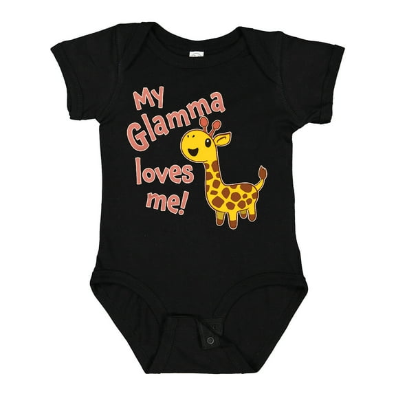 Inktastic My Glamma Loves Me Cute Giraffe Boys or Girls Baby Bodysuit