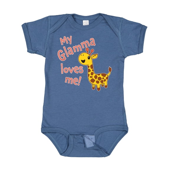 Inktastic My Glamma Loves Me Cute Giraffe Boys or Girls Baby Bodysuit