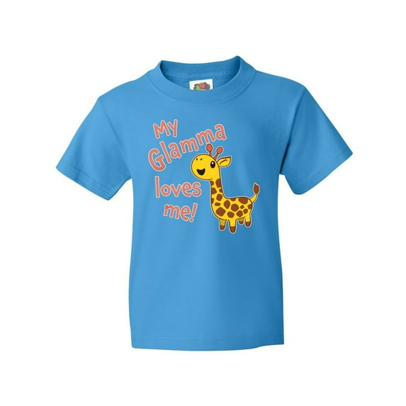 Inktastic My Glamma Loves Me- Cute Giraffe Youth T-Shirt