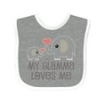 thumbnail image 1 of Inktastic My Glamma Loves Me Grandchild Boys or Girls Baby Bib, 1 of 4