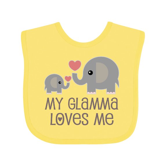 Inktastic My Glamma Loves Me Grandchild Boys or Girls Baby Bib