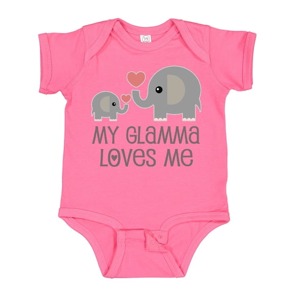 Inktastic My Glamma Loves Me Grandchild Boys or Girls Baby Bodysuit