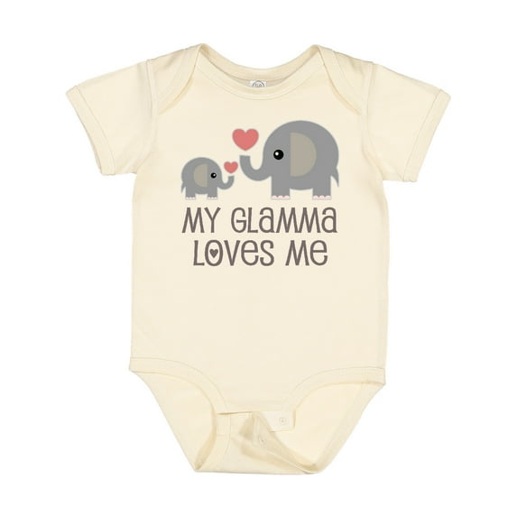 Inktastic My Glamma Loves Me Grandchild Boys or Girls Baby Bodysuit
