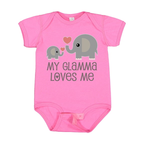 Inktastic My Glamma Loves Me Grandchild Boys or Girls Baby Bodysuit