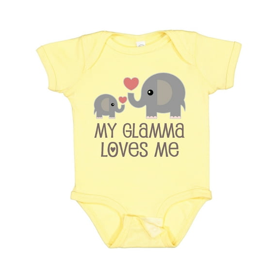 Inktastic My Glamma Loves Me Grandchild Boys or Girls Baby Bodysuit