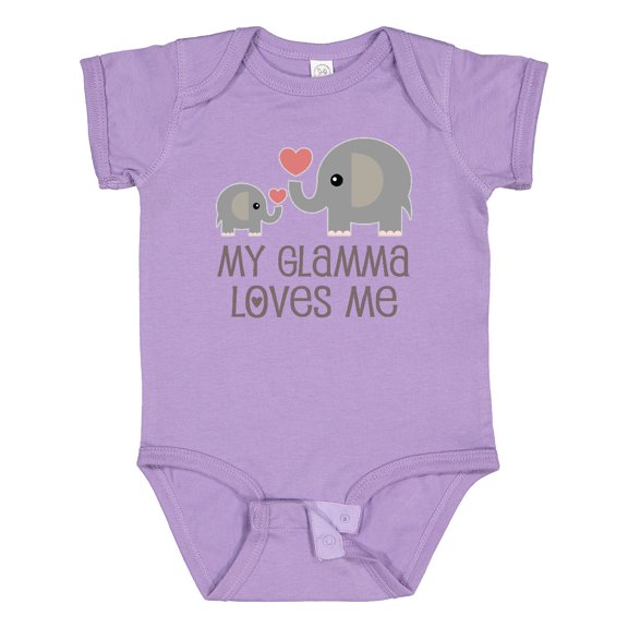 Inktastic My Glamma Loves Me Grandchild Boys or Girls Baby Bodysuit