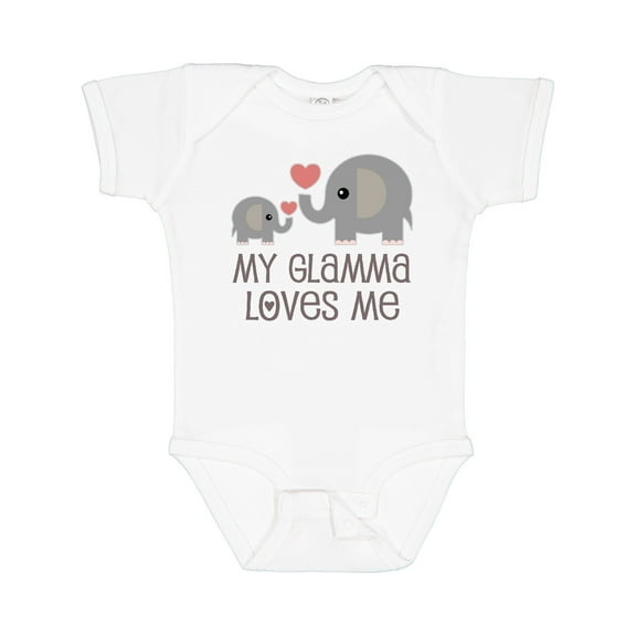 Inktastic My Glamma Loves Me Grandchild Boys or Girls Baby Bodysuit