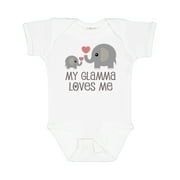 Inktastic My Glamma Loves Me Grandchild Boys or Girls Baby Bodysuit