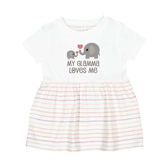 Inktastic My Glamma Loves Me Grandchild Girls Baby Dress