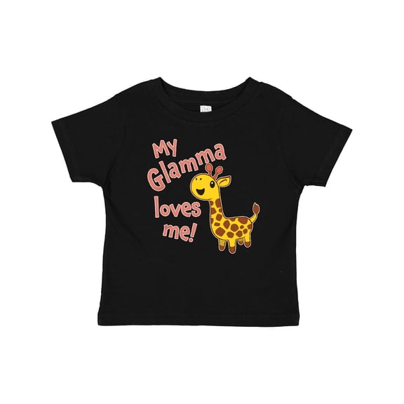Inktastic My Glamma Loves me- cute giraffe Boys or Girls Baby T-Shirt