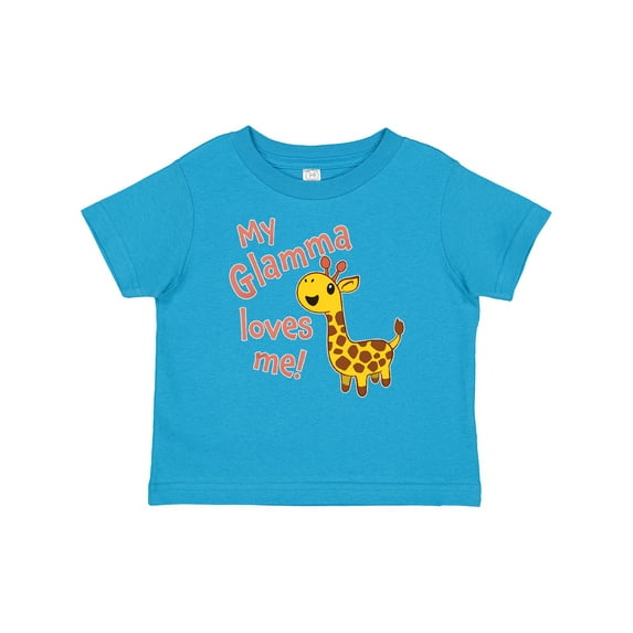 Inktastic My Glamma Loves me- cute giraffe Boys or Girls Baby T-Shirt
