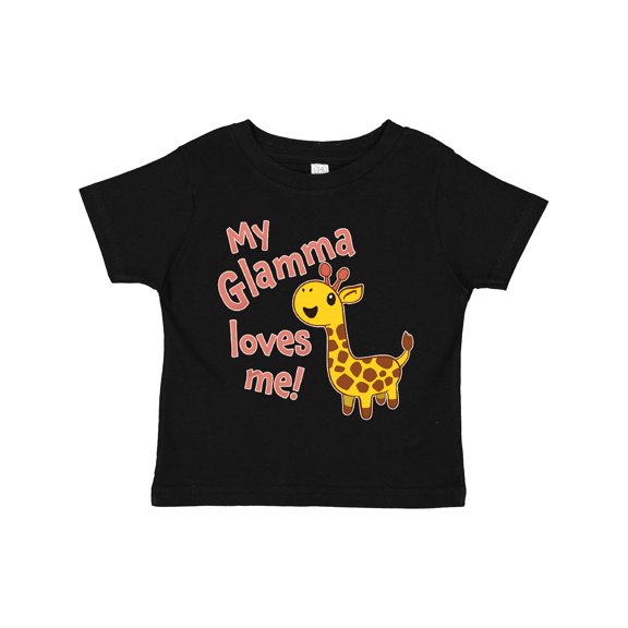 Inktastic My Glamma Loves me- cute giraffe Boys or Girls Toddler T-Shirt