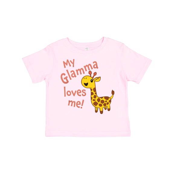 Inktastic My Glamma Loves me- cute giraffe Boys or Girls Toddler T-Shirt