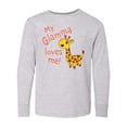 thumbnail image 1 of Inktastic My Glamma Loves me- cute giraffe Long Sleeve Youth T-Shirt, 1 of 5