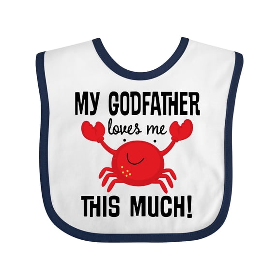 Inktastic My Godfather Loves Me Godchild Boys or Girls Baby Bib