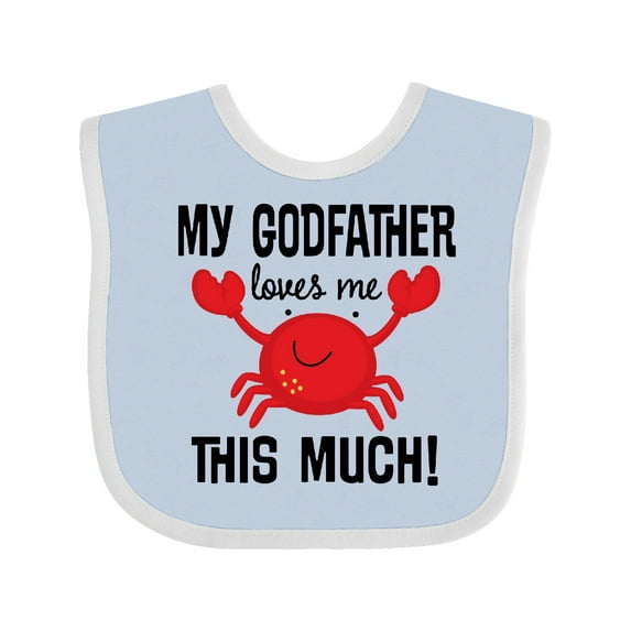 Inktastic My Godfather Loves Me Godchild Boys or Girls Baby Bib