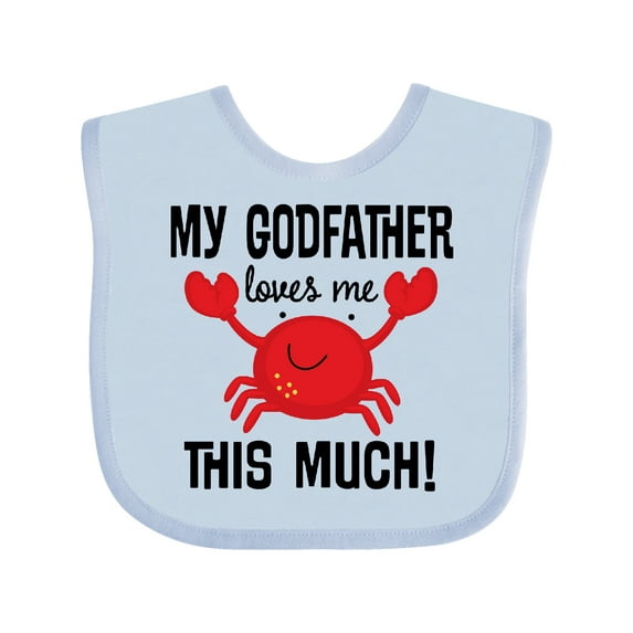 Inktastic My Godfather Loves Me Godchild Boys or Girls Baby Bib