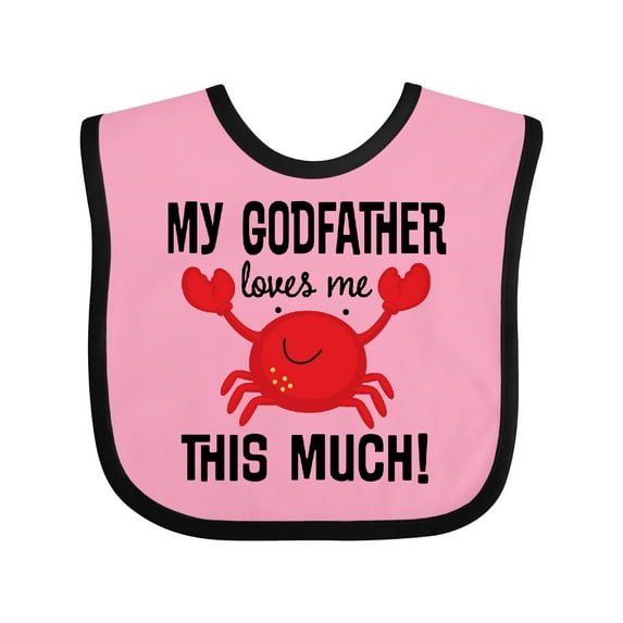 Inktastic My Godfather Loves Me Godchild Boys or Girls Baby Bib