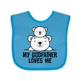 thumbnail image 1 of Inktastic My Godfather Loves Me Godson Bear Boys or Girls Baby Bib, 1 of 4