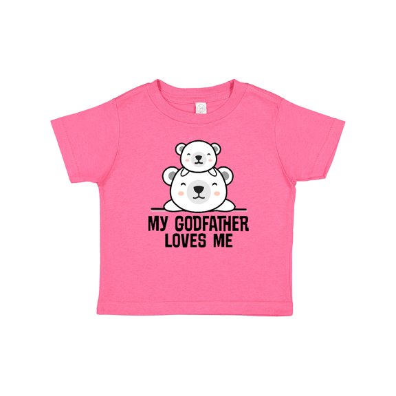 Inktastic My Godfather Loves Me Godson Bear Boys or Girls Baby T-Shirt